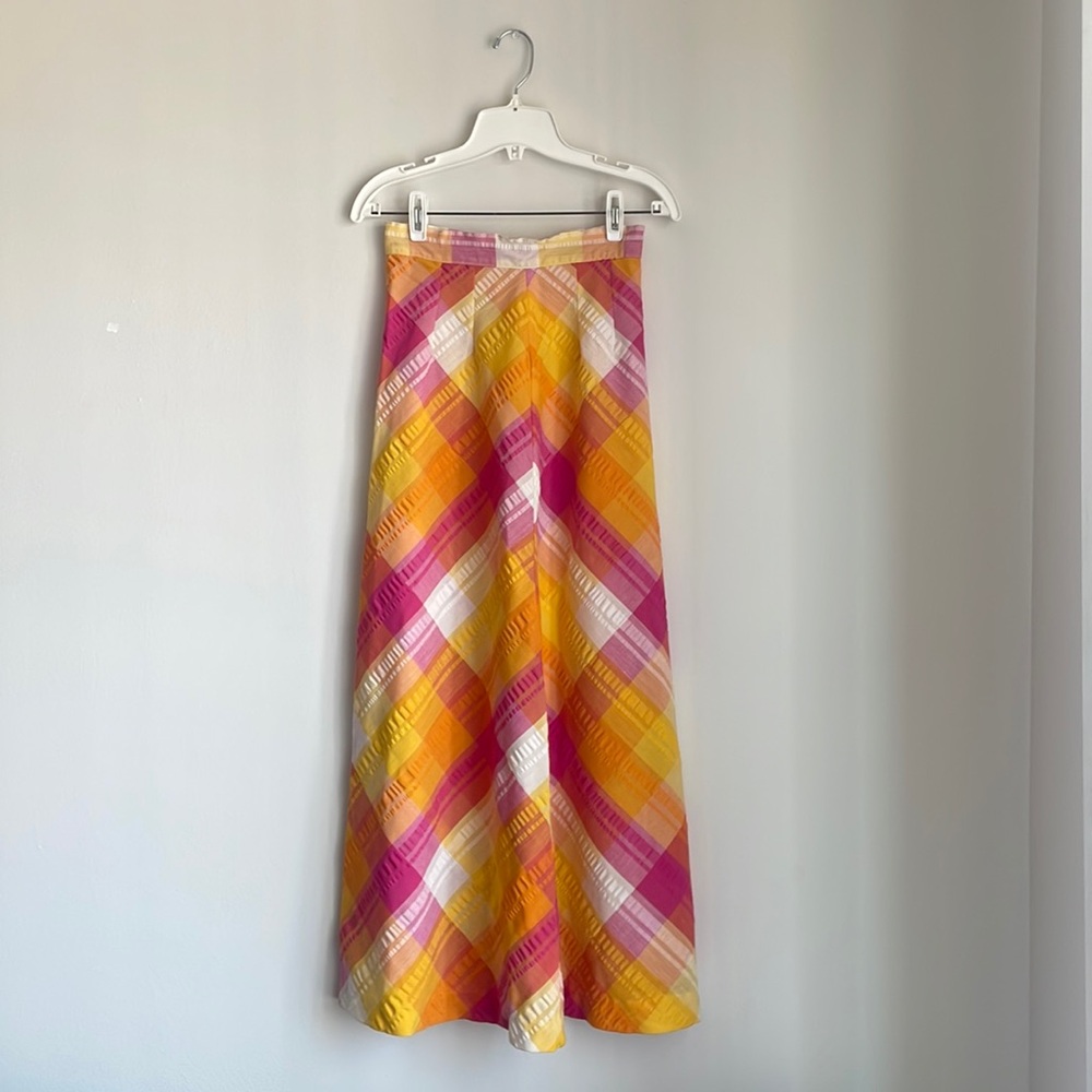 Vintage Plaid Maxi Skirt